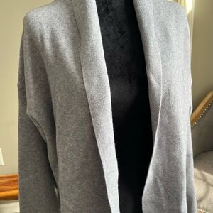 Cozy Gray Knit Cardigan Sweater